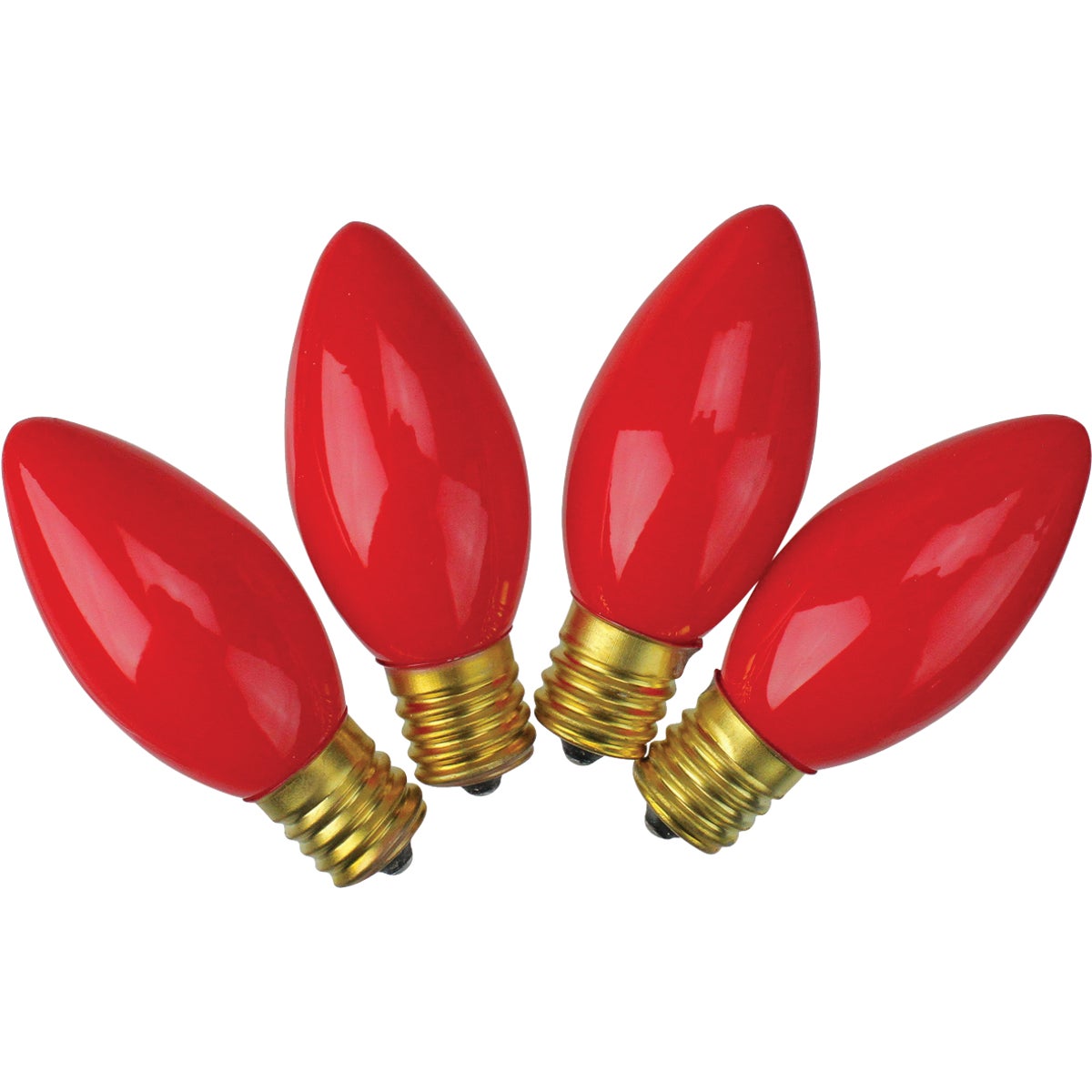 4PK C9 RED CERAM BULB