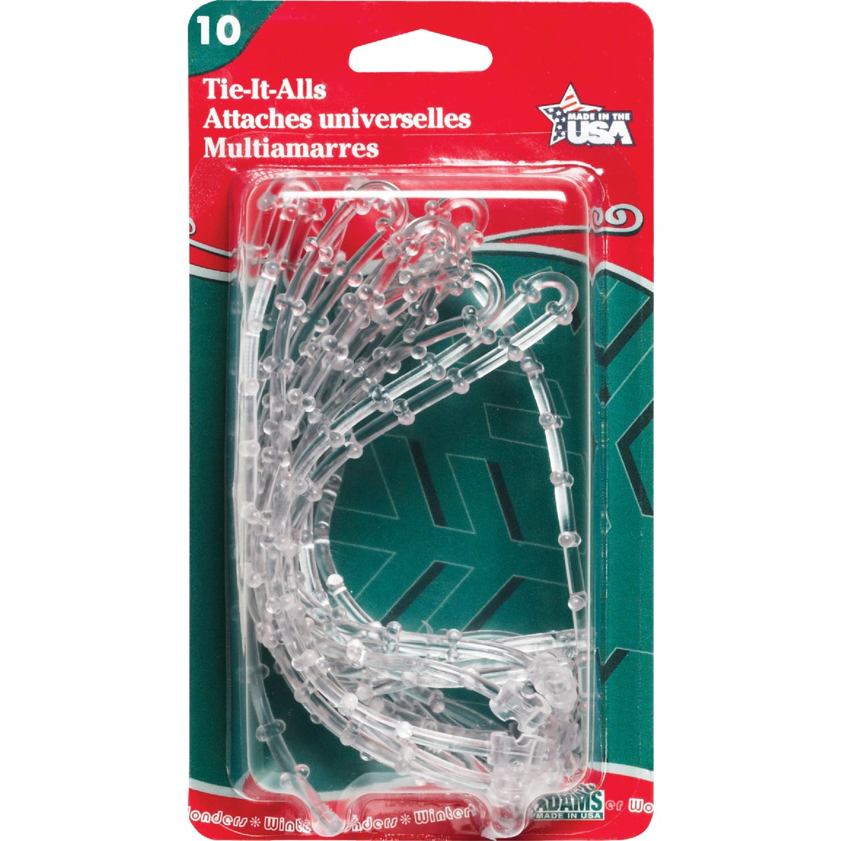 Adams 12 In. Clear Plastic Garland Tie (10-Pack)