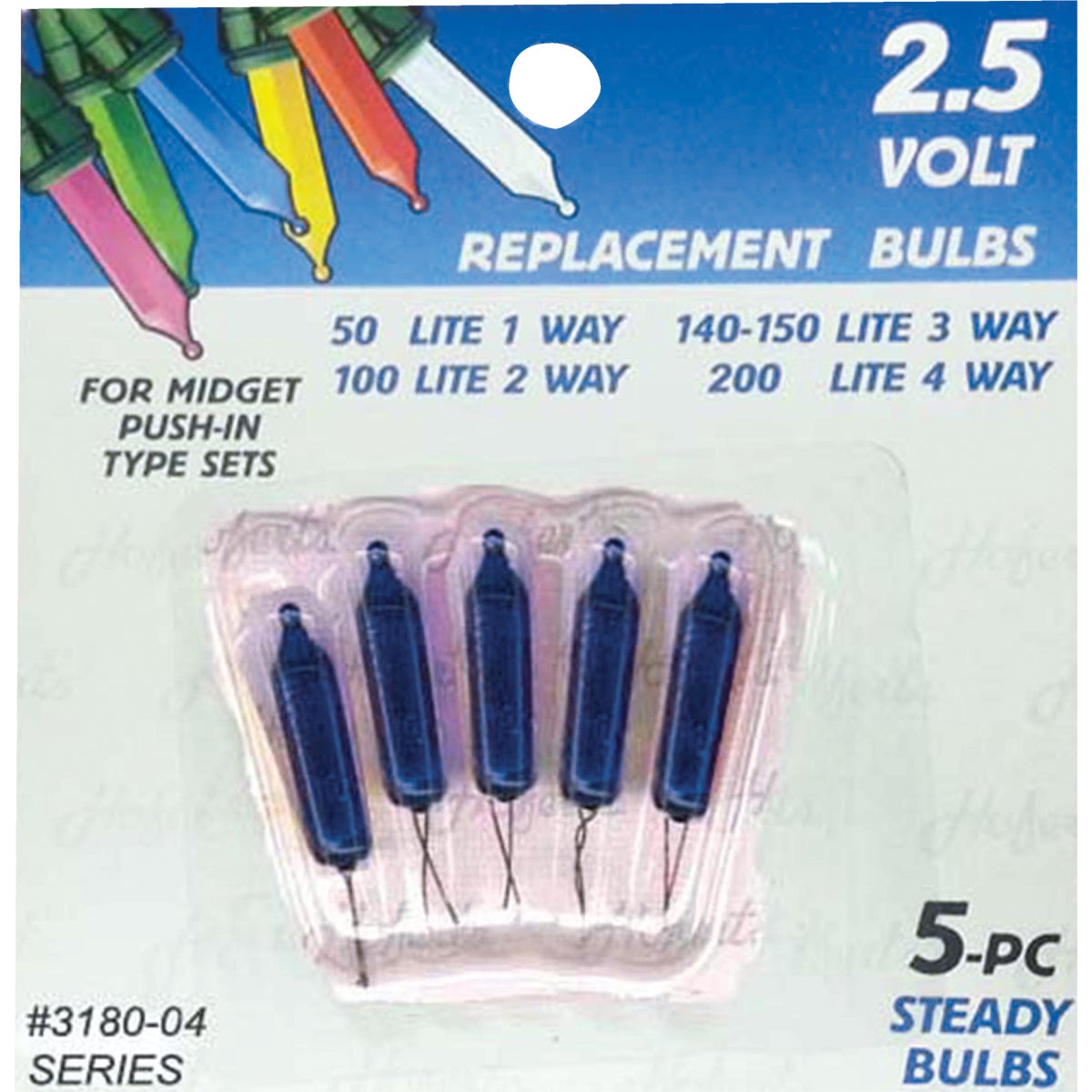 5PK 2.5V BLUE BULB