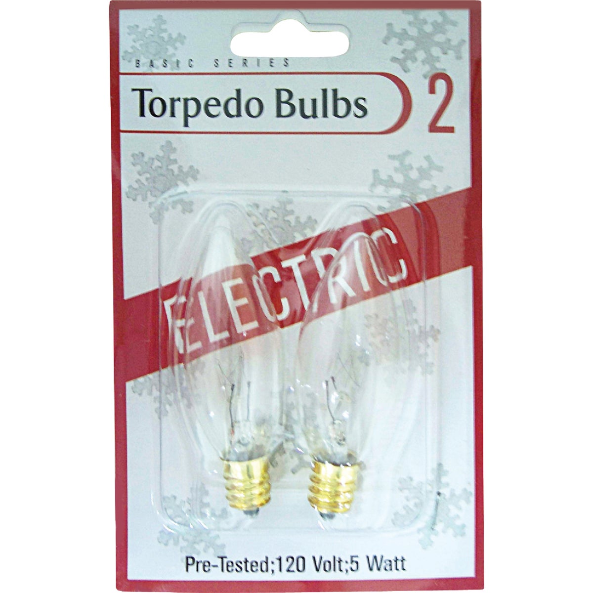 J Hofert Clear 5W Torpedo Candle Light Bulb (2-Pack)