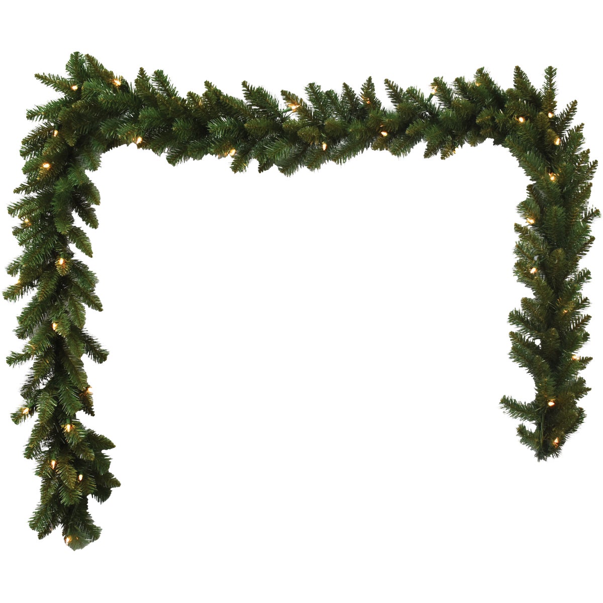 Holiday Wonderland 9 Ft. 200-Tip Prelit Clear Incandescent PVC Garland