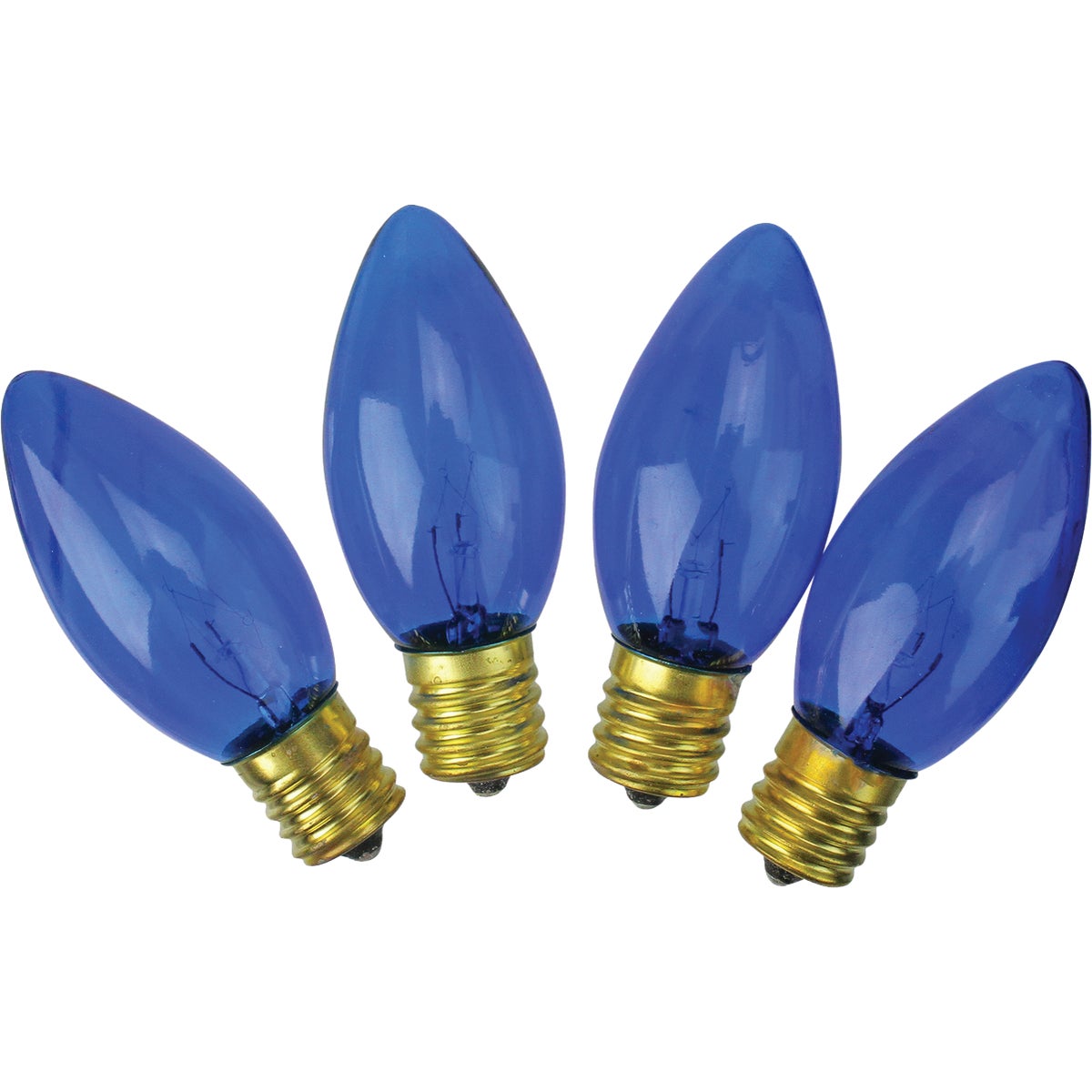 4PK C9 BLUE TRANS BULB