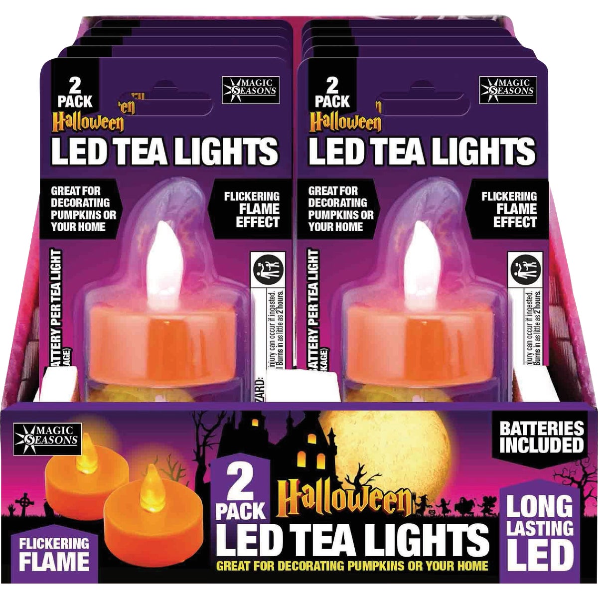 Magic Seasons Halloween LED Tea Lights (2-Pack)
