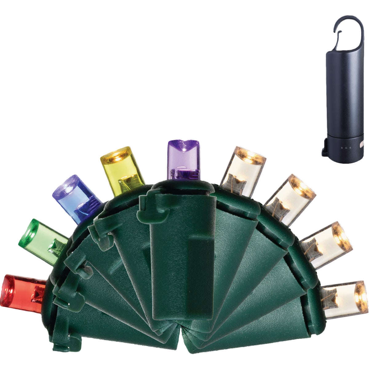 Holiday Bright Lights Rechargeable Series 50-Bulb 5MM Color Change Warm White/Muti String Light Set