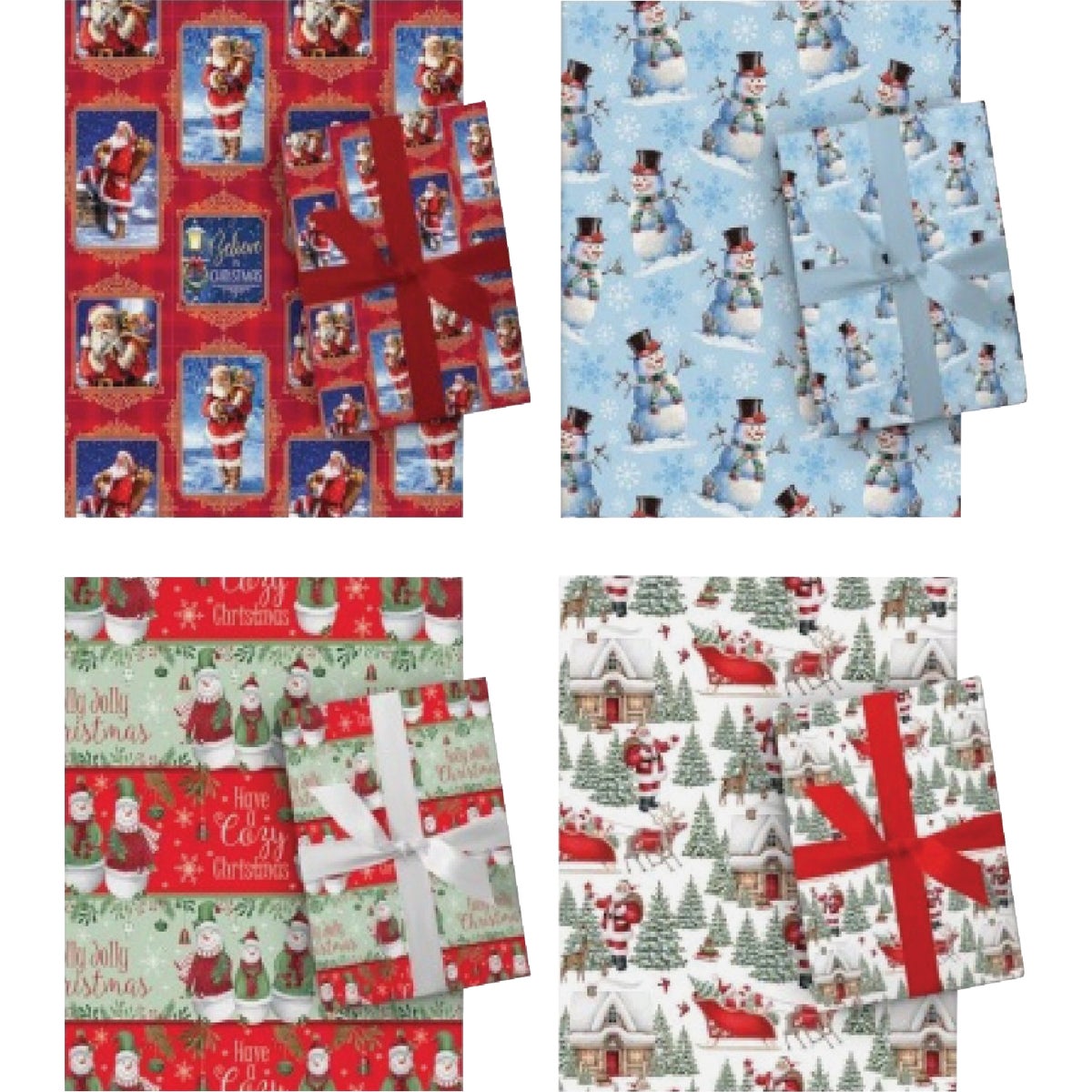 Paper Images Traditional 30 In. Christmas Gift Wrapping Paper