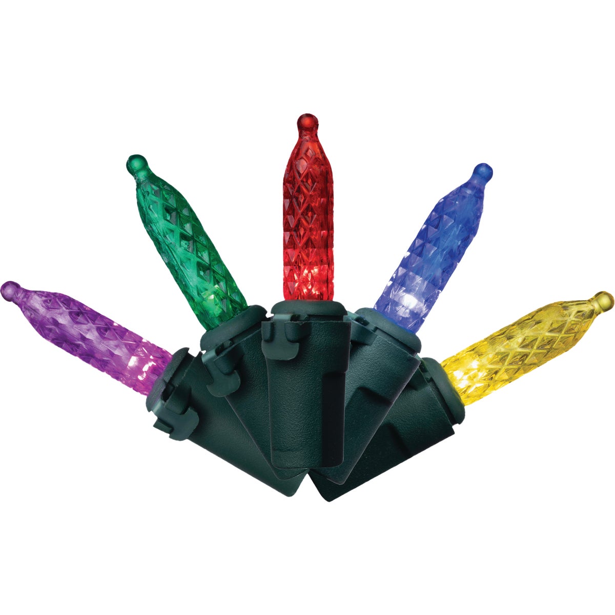 Holiday Bright Lights Vibrant Multi 300-Bulb M5 Mini PS Faceted String Light Set