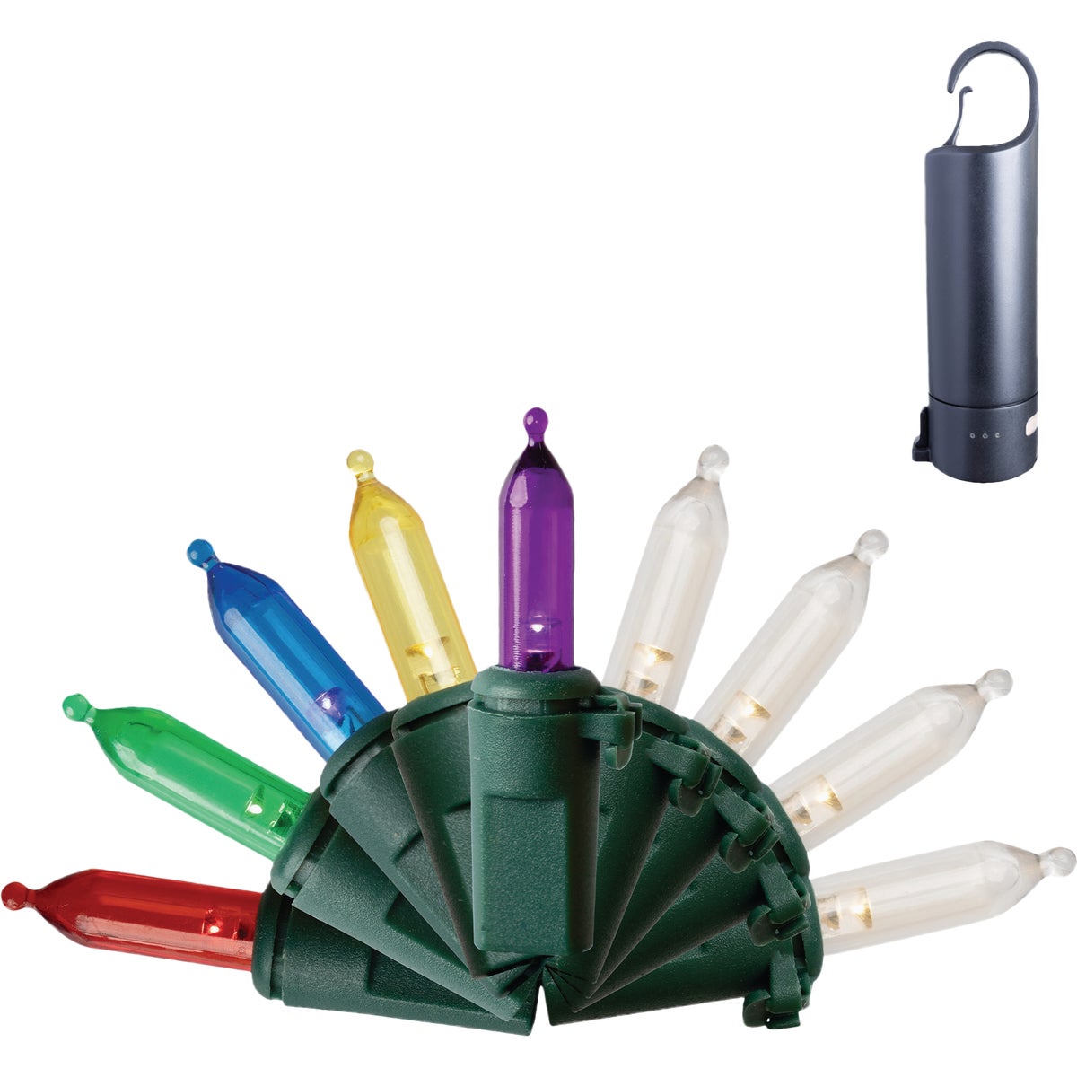 Holiday Bright Lights Rechargeable Series 50-Bulb T5 Color Change Warm White/Muti String Light Set