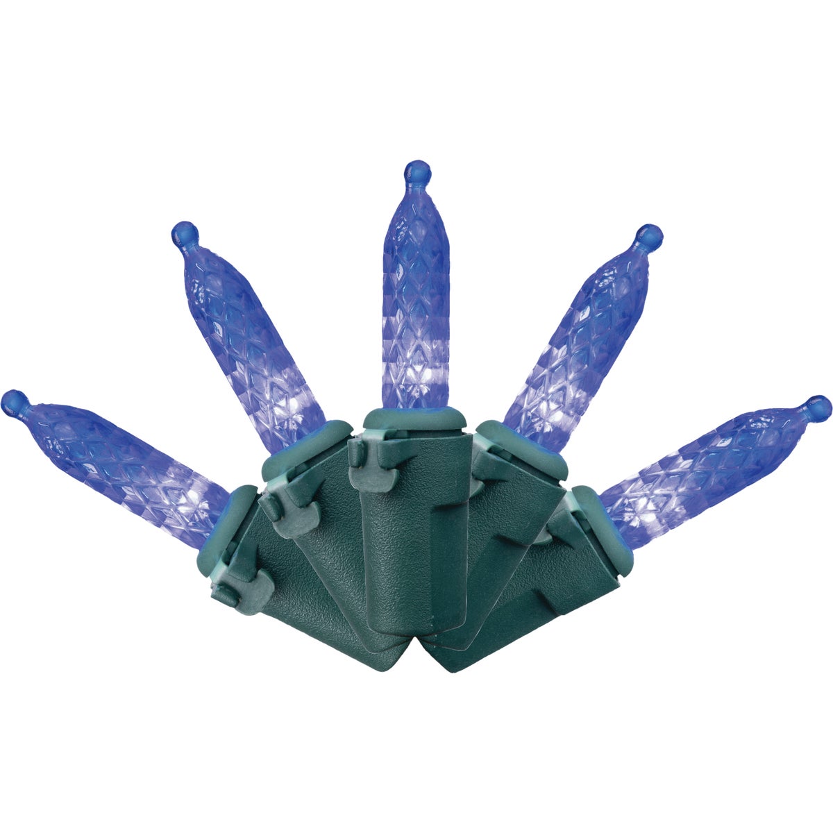 Holiday Bright Lights Vibrant Blue 300-Bulb M5 Mini PS Faceted String Light Set