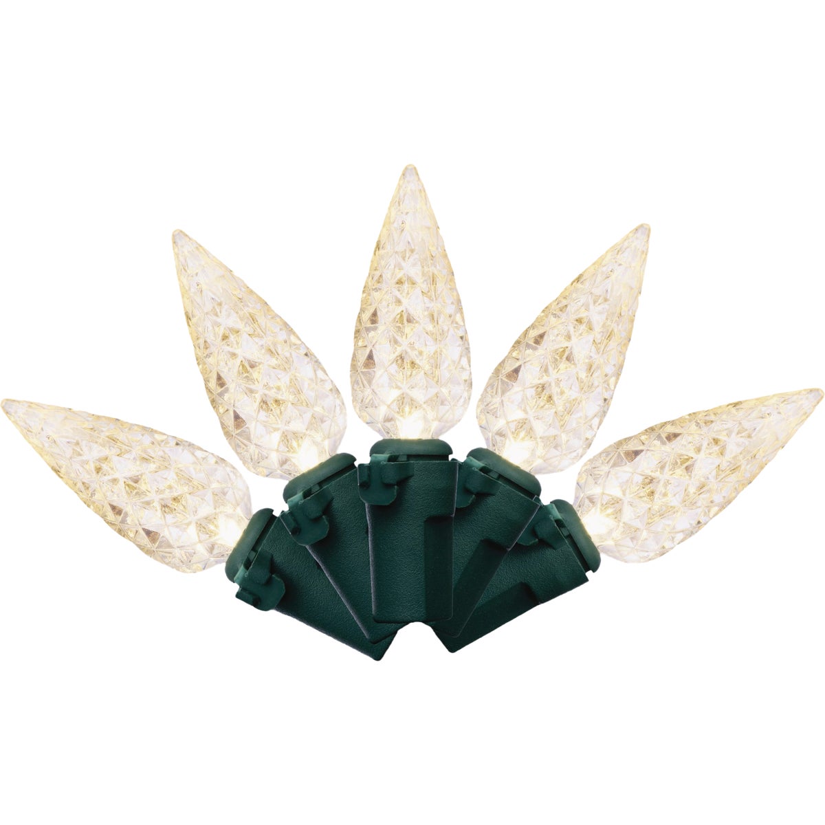 Holiday Bright Lights Vibrant Warm White 100-Bulb C6 PS Faceted String Light Set