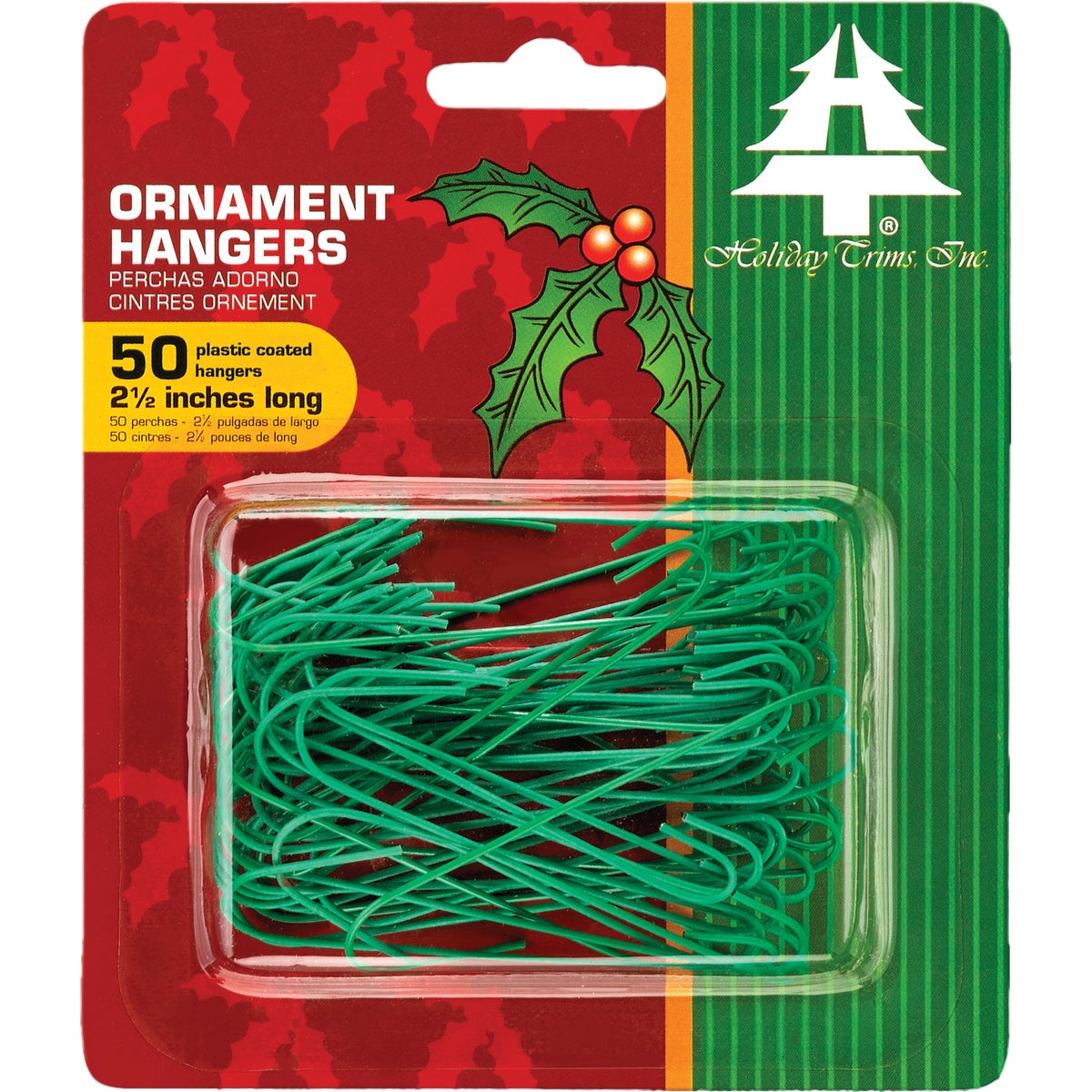 Holiday Trims Giant Green Ornament Hooks (50-Pack)