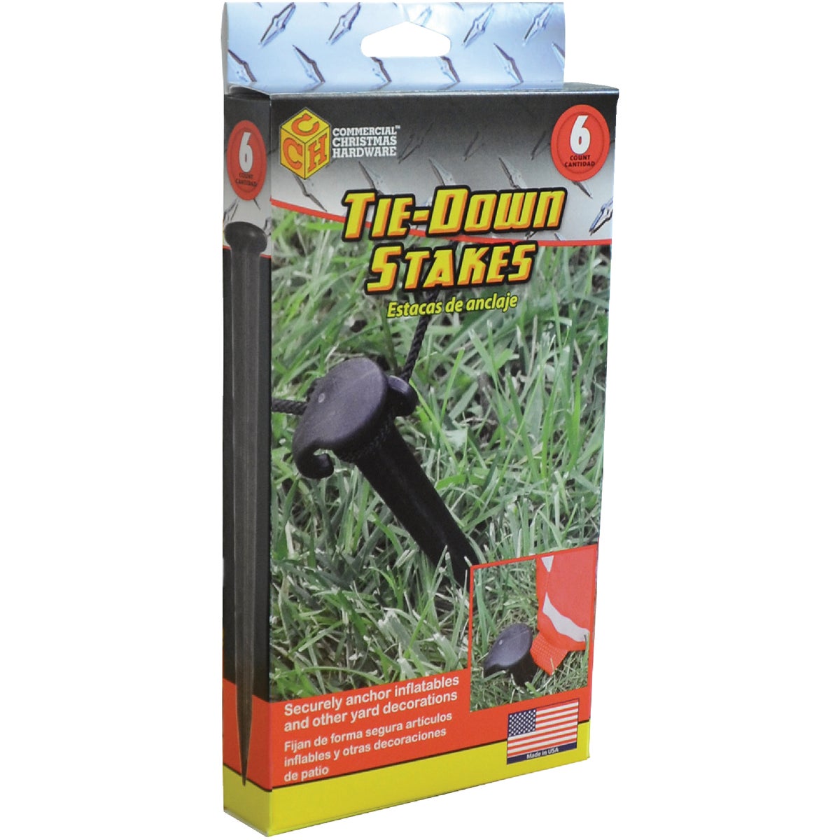 Commercial Christmas Hardware 7 In. Plastic Tie Down Stakes (6-Pack)