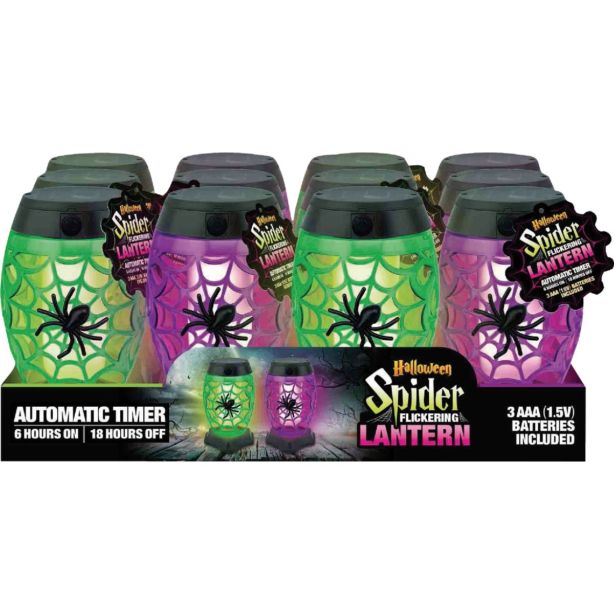 Magic Seasons Halloween Spider Flickering Lantern