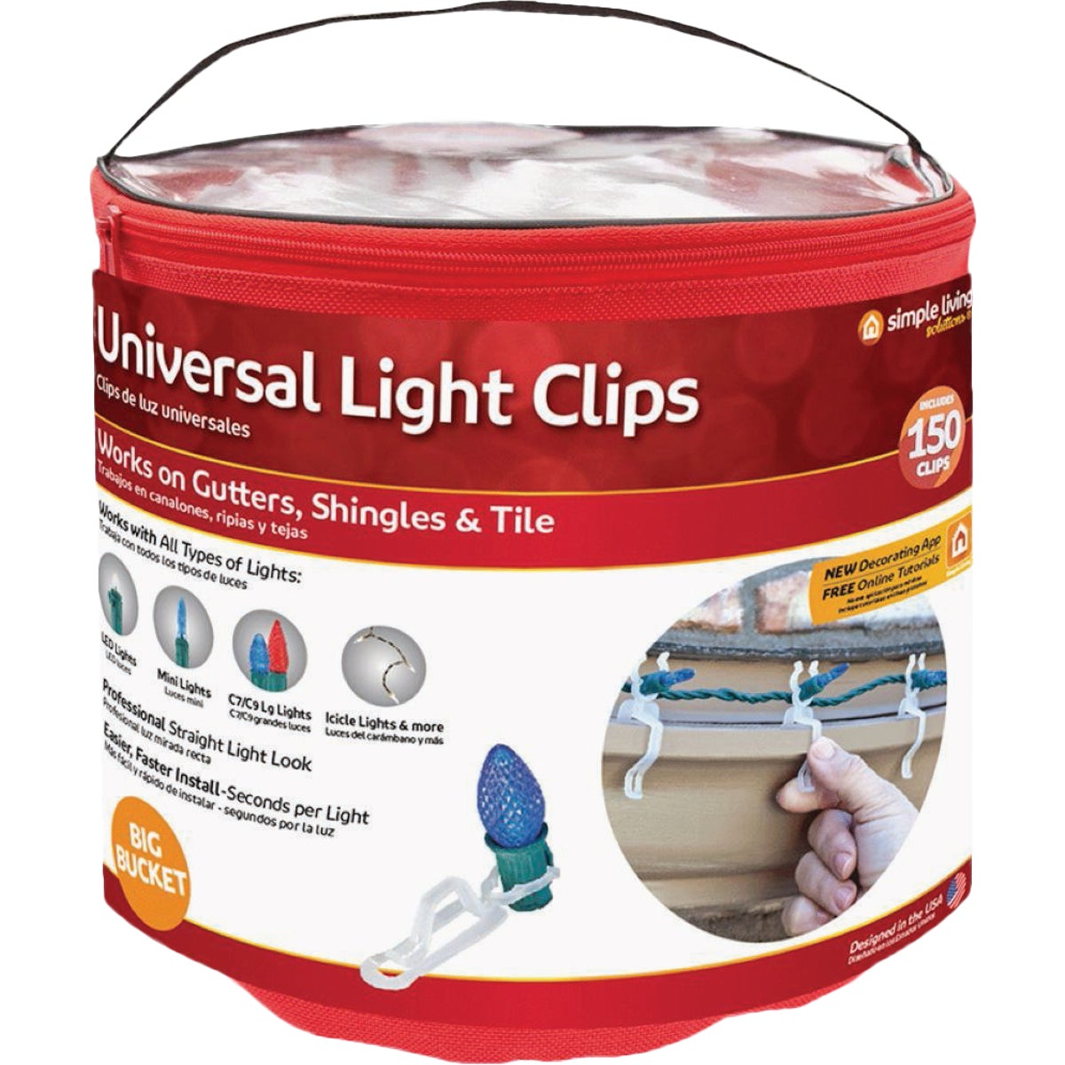 Simple Living Solutions Universal Light Clips (150-Pack)
