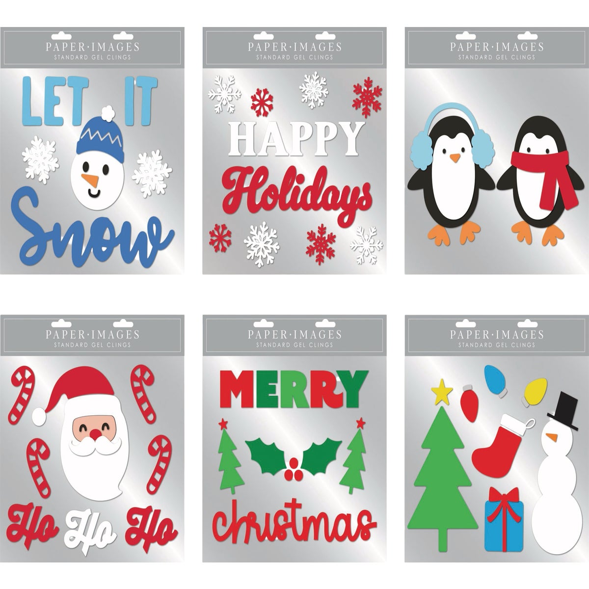Expressive Design Group Standard Holiday Icon Gel Window Clings