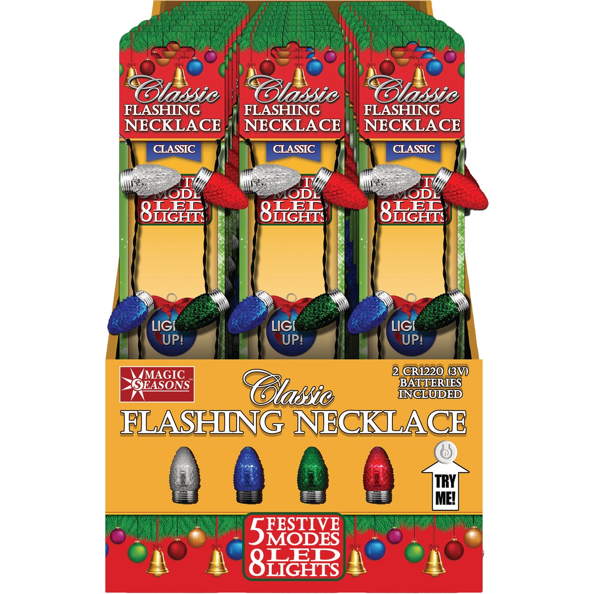 Magic Seasons Classic Bulb Necklace Counter Display