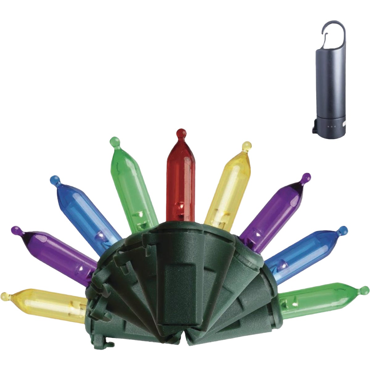 Holiday Bright Lights 50-Bulb Multi-Color T5 Rechargeable Light Set with Power Bank