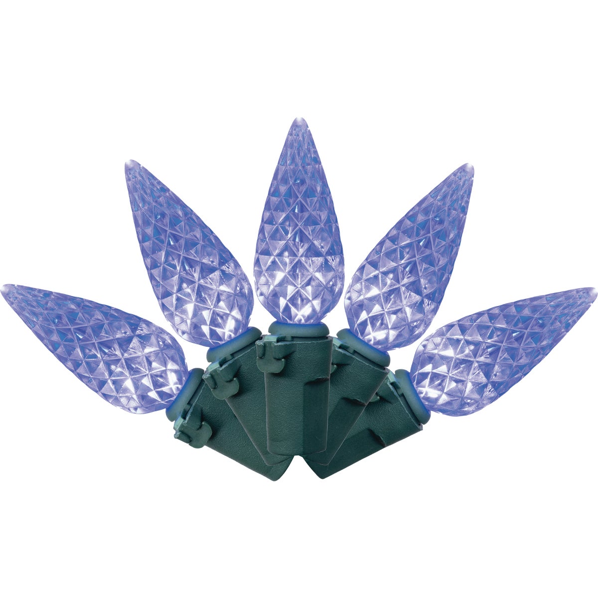 Holiday Bright Lights Vibrant Blue 100-Bulb C6 PS Faceted String Light Set