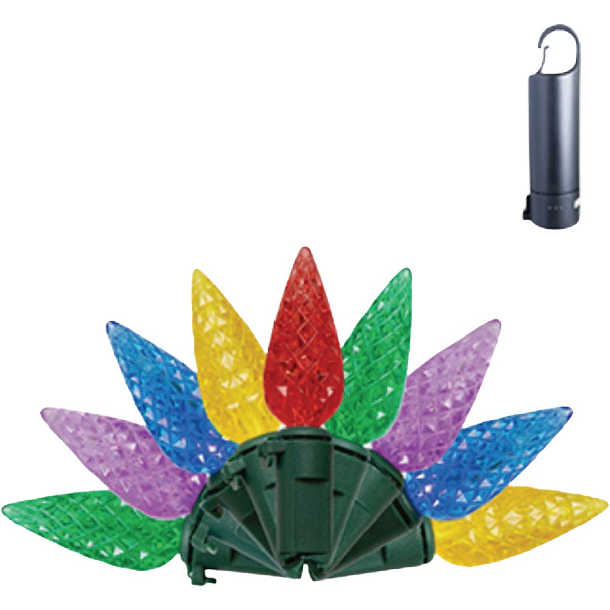 Holiday Bright Lights 50-Bulb Multi-Color C6 Rechargeable Light Set with Power Bank