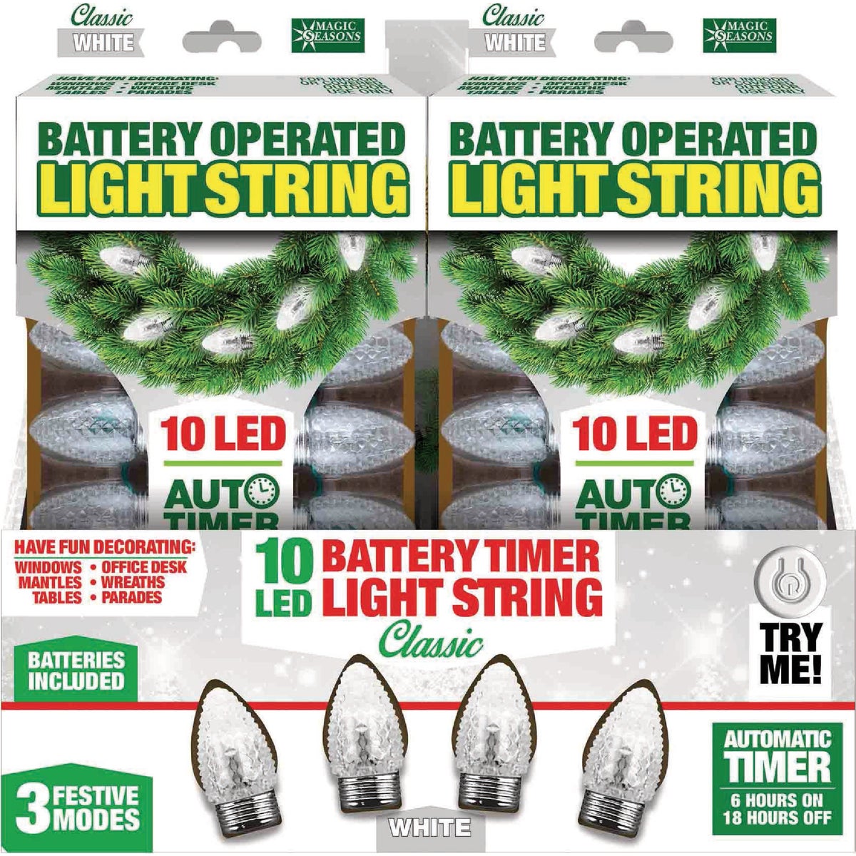Magic Seasons White Classic Bulb Light String