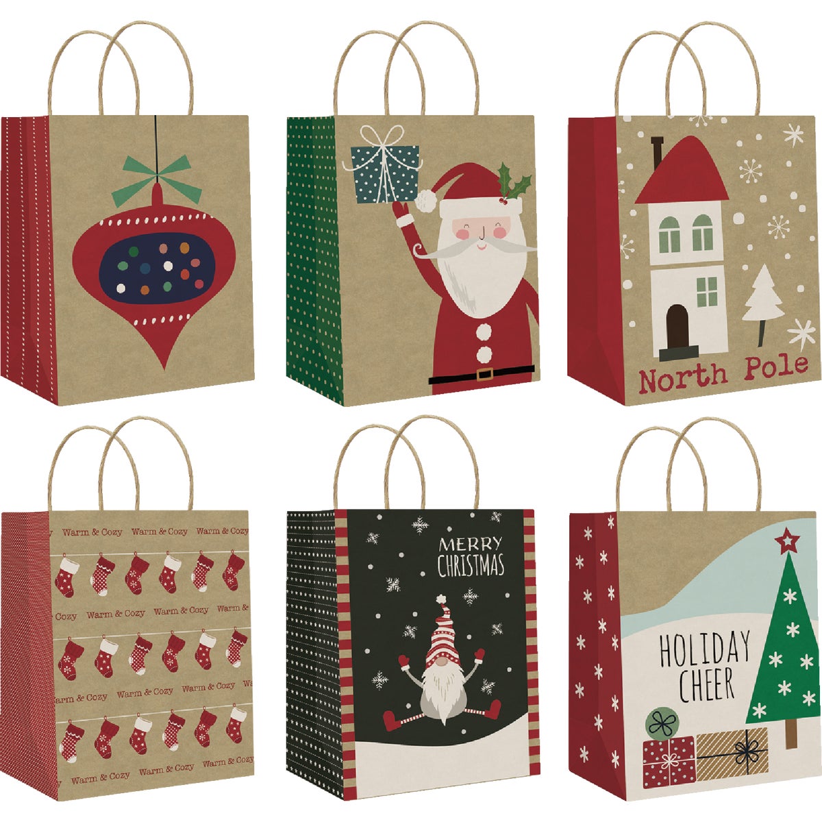 Paper Images Large Kraft Paper Assorted Gift Bag
