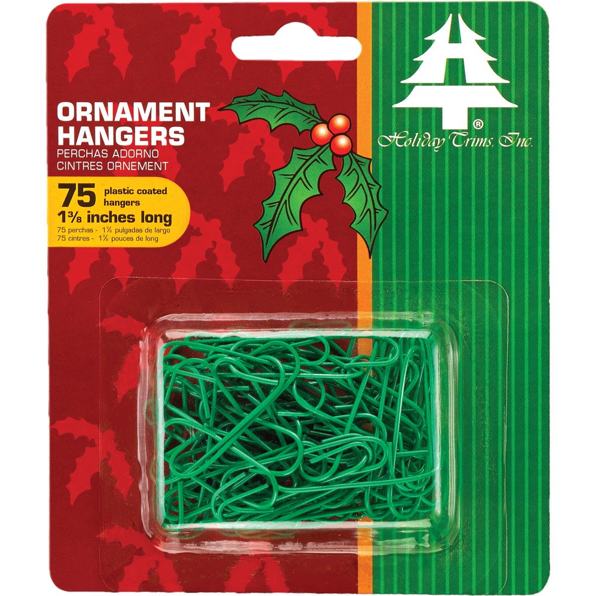 Holiday Trims Regular Green Ornament Hooks (75-Pack)