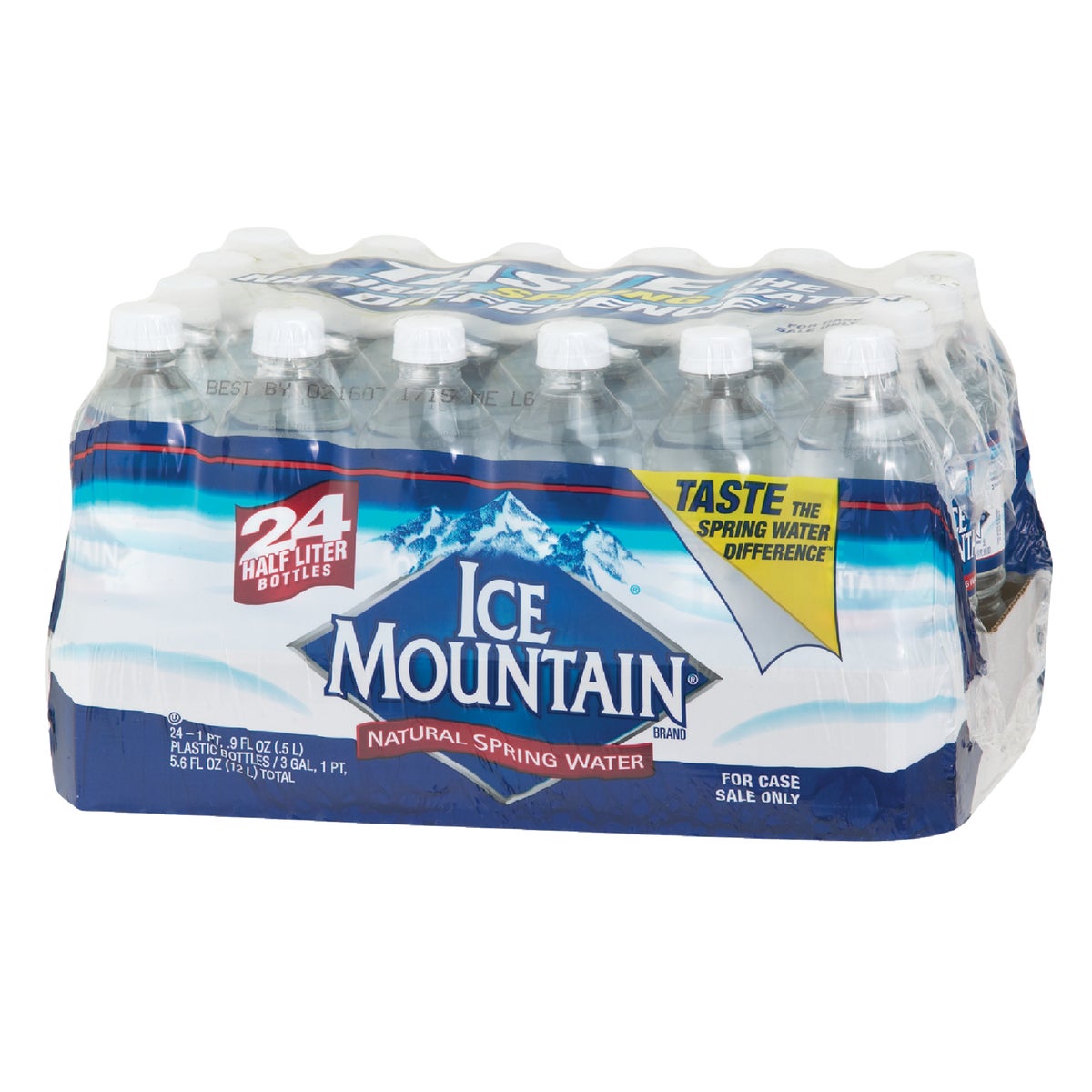 Ice Mountain 0.5 Liter Bottled Spring Water (24-Pack)