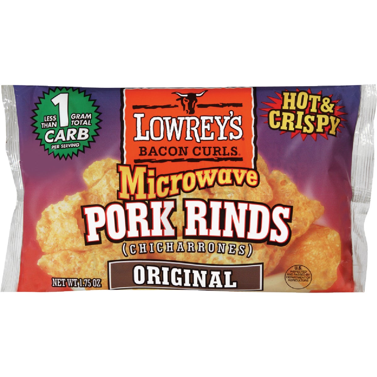 Lowrey's Bacon Curls 1.75 Oz. Original Pork Rinds