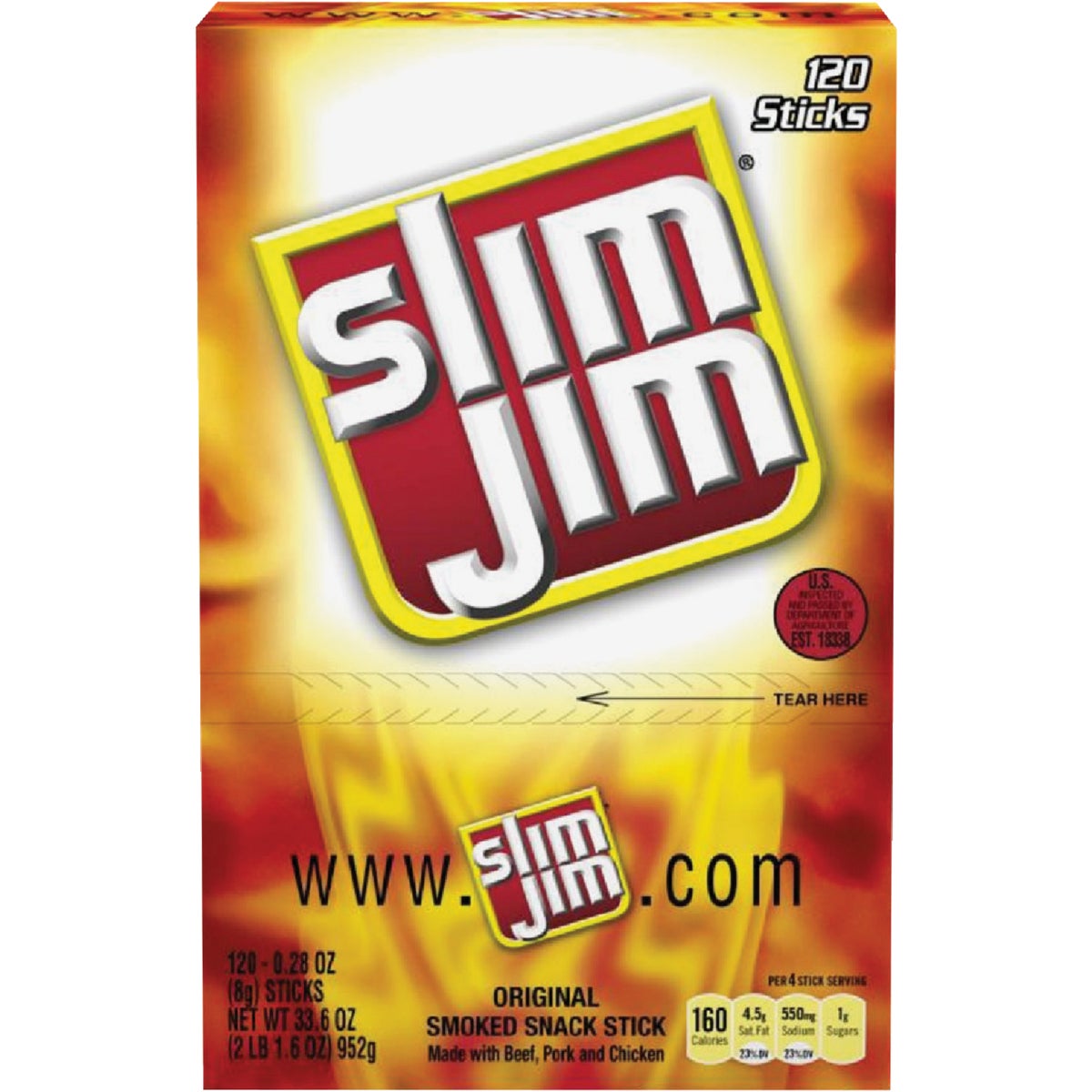 120CT SLIM JIM ORG STICK