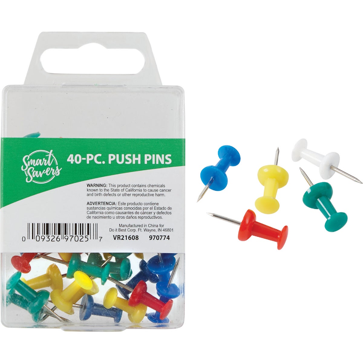 40PC PUSH PINS