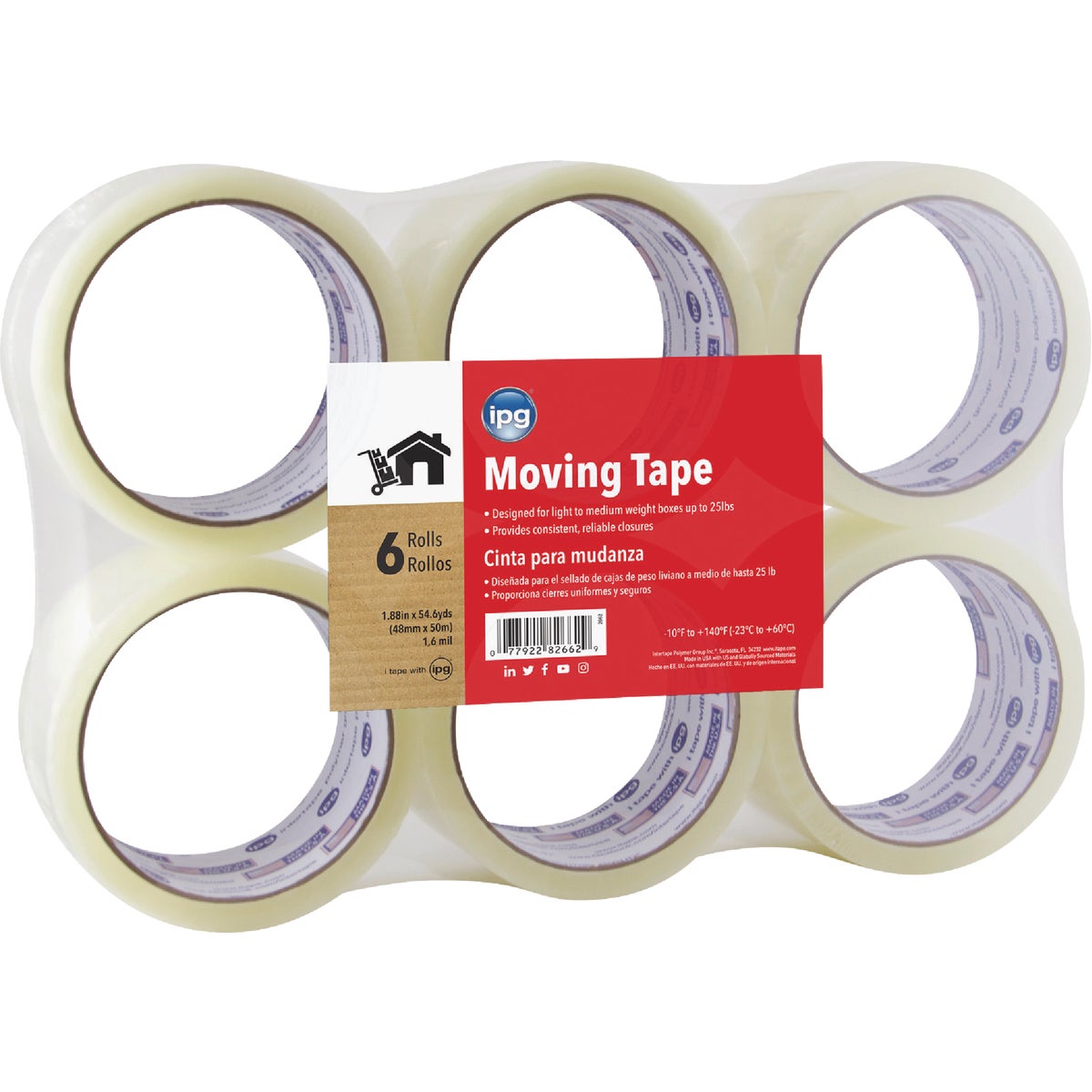 6PK 48MMX55YD CLEAR TAPE