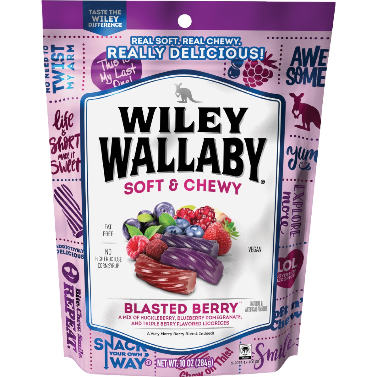 Wiley Wallaby Blasted Berry Licorice 10 Oz. Candy