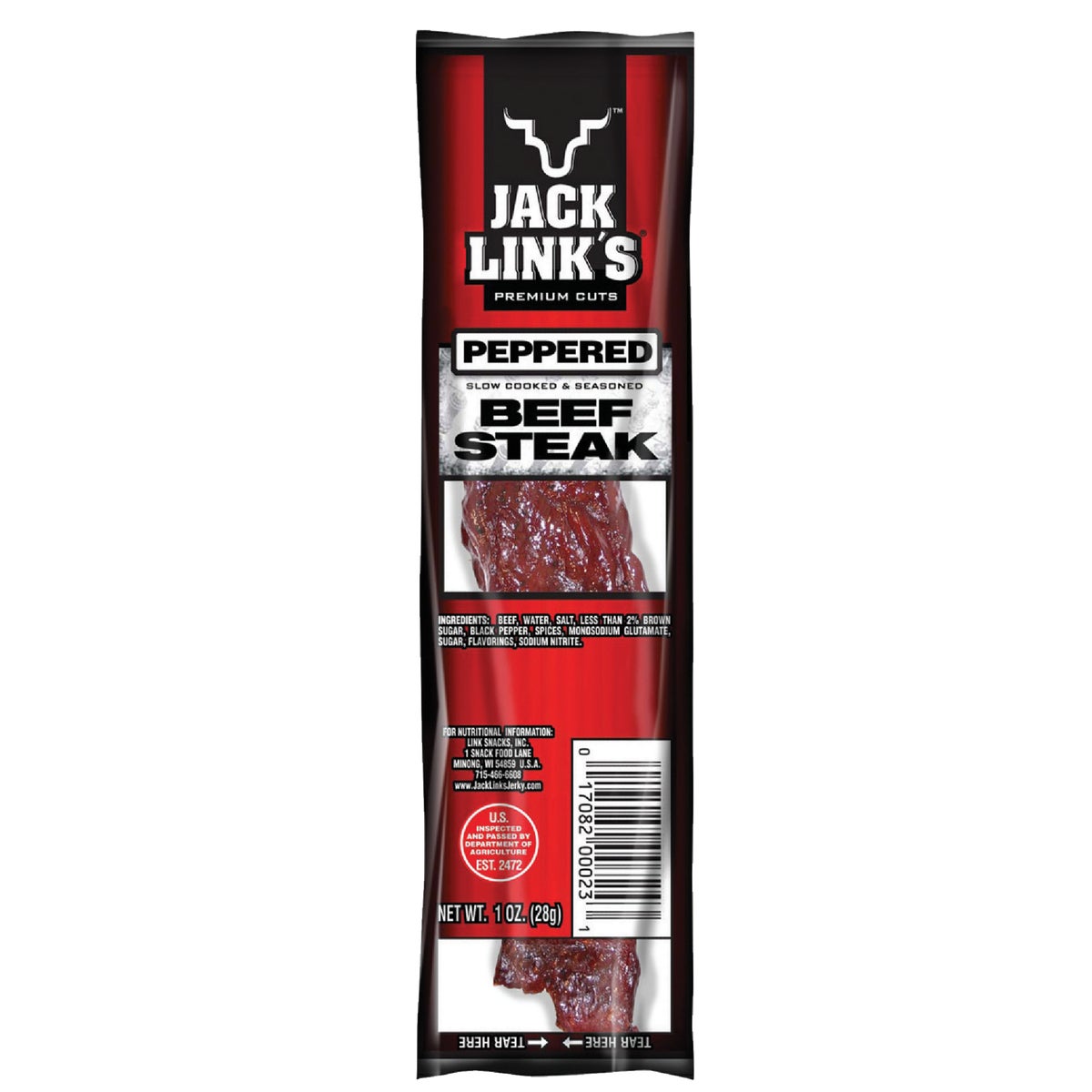 Jack Link's 1 Oz. Peppered Jerky Beef Steak