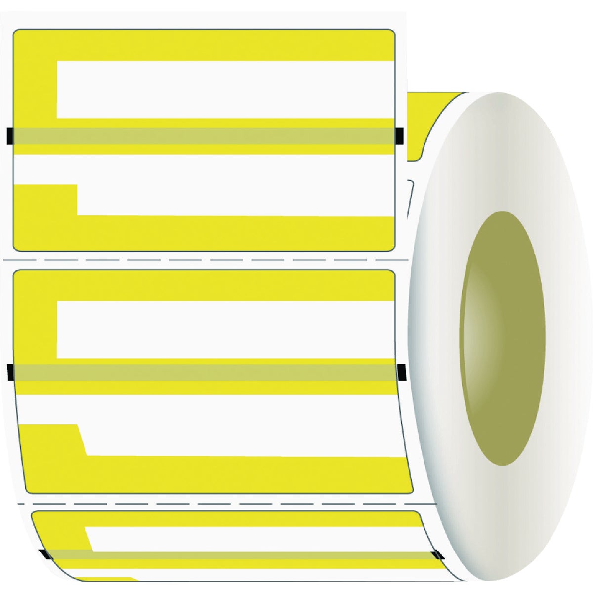 Centurion Zebra Compatible Paper Preferred Series Yellow Thermal Printer Bin Label (6 Rolls)