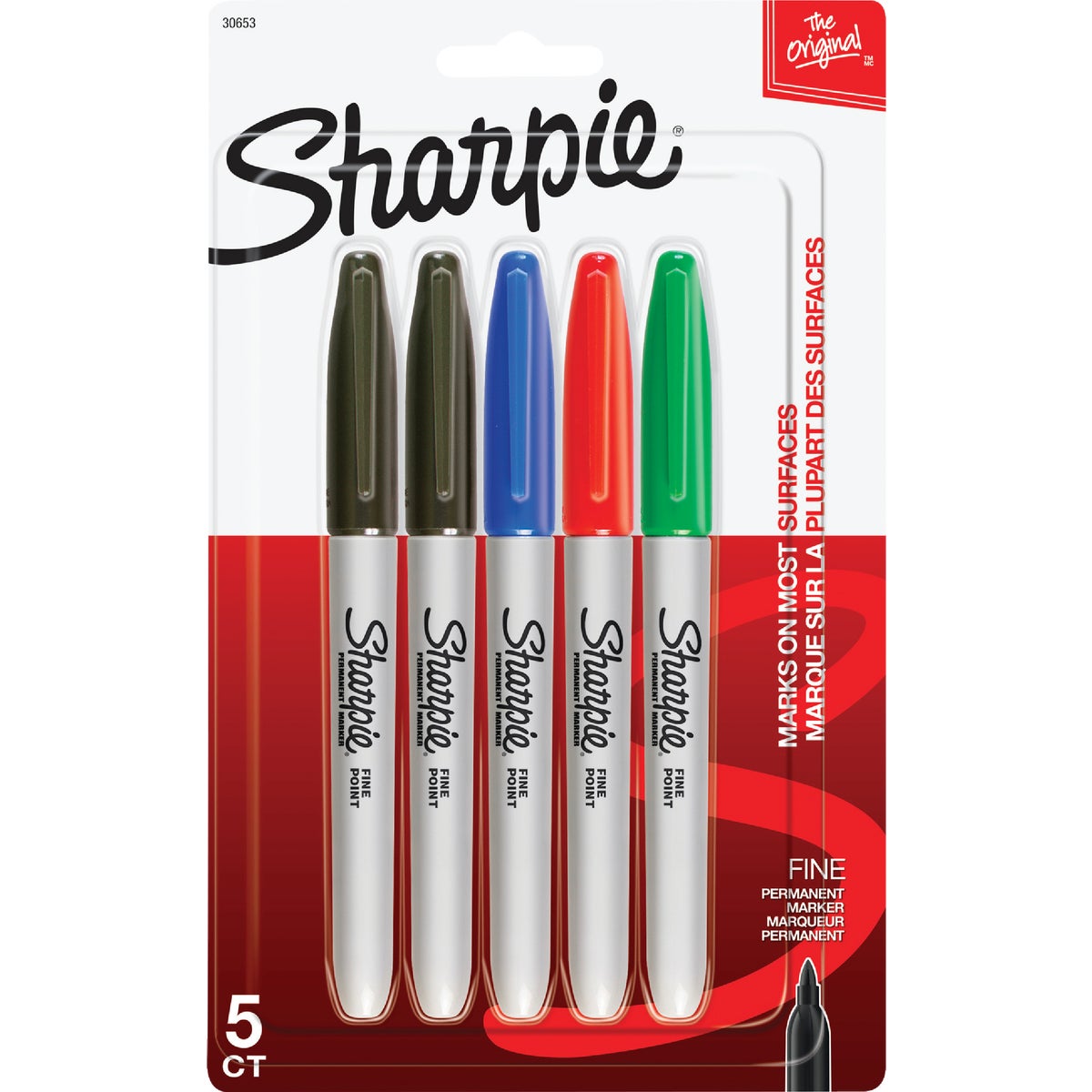 5PK ASTD FINE SHARPIE