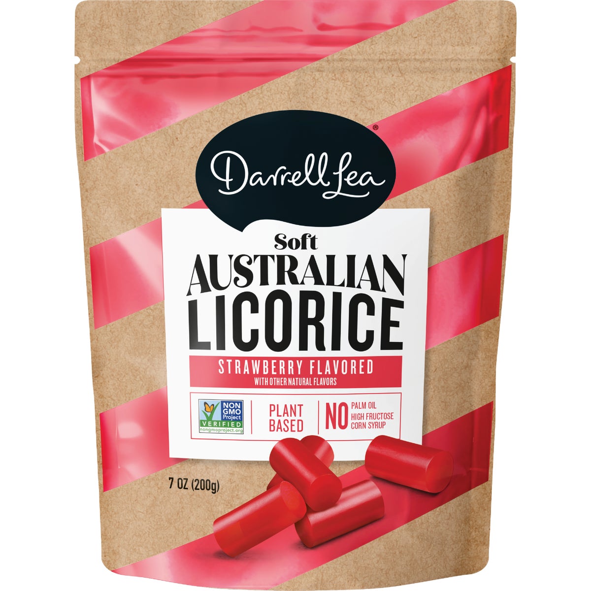 Darrell Lea Strawberry Flavor 7 Oz. Soft Australian Licorice