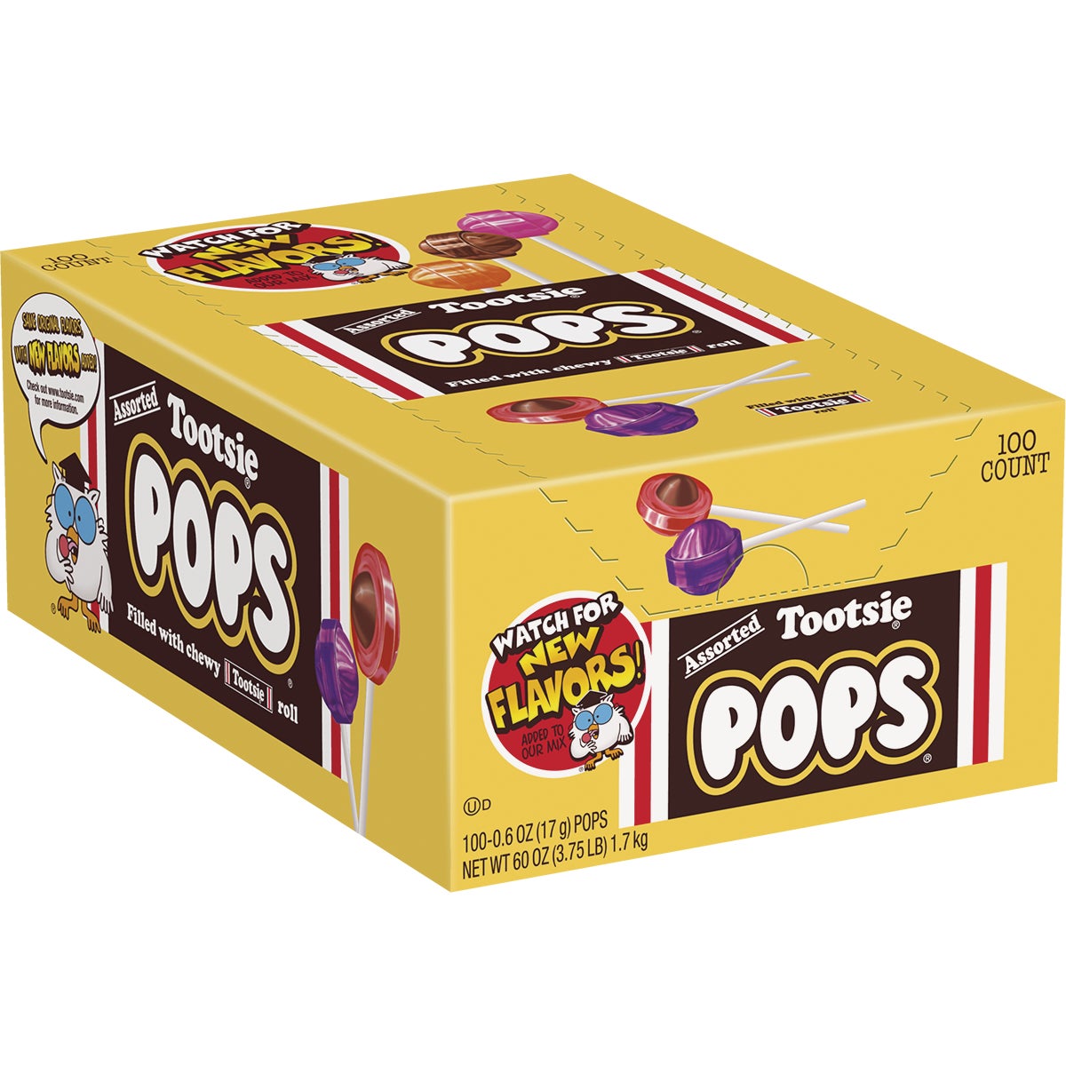 Tootsie Pop Assorted Flavor Lollipop Display (100-Count)