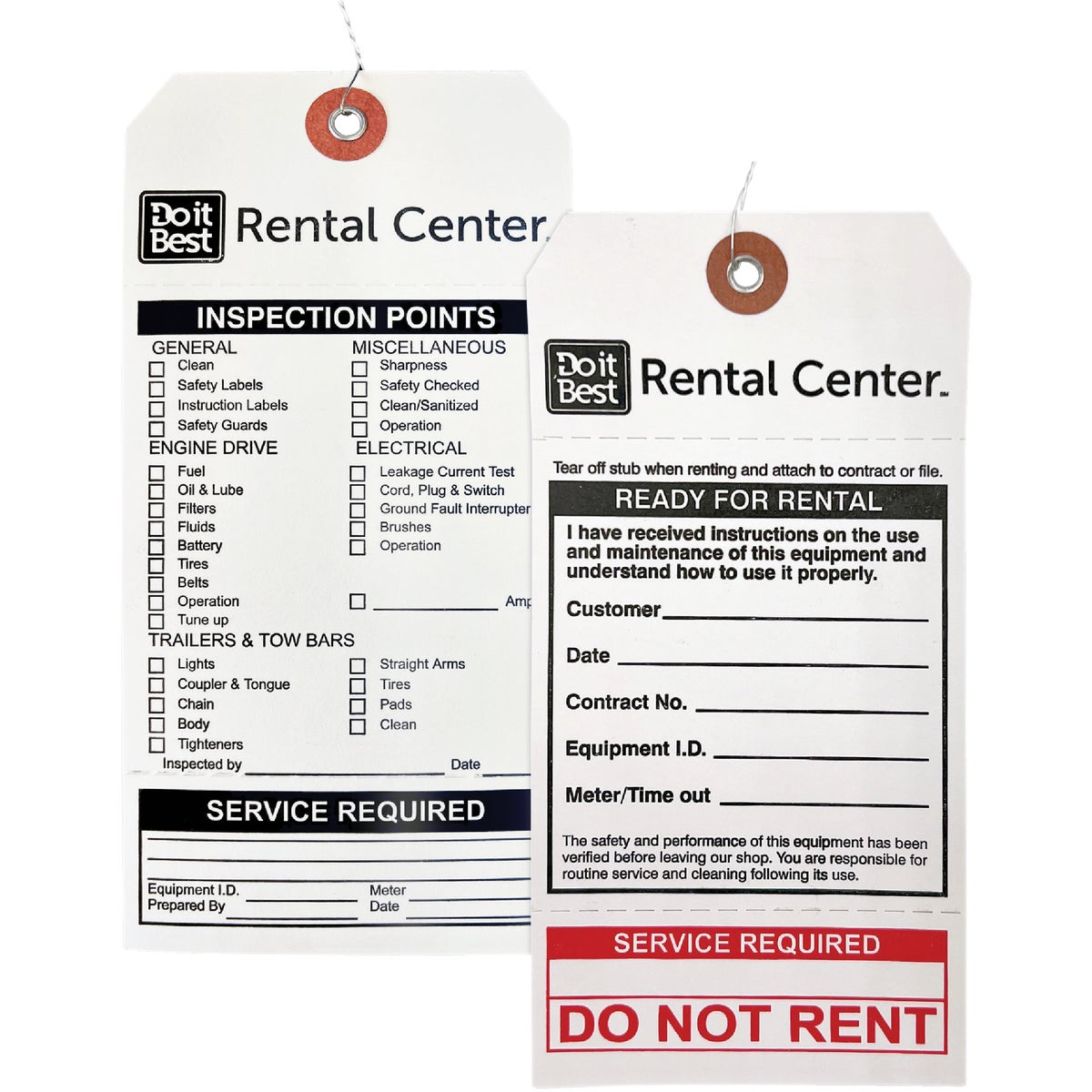 Do it Best Rental Center Tag