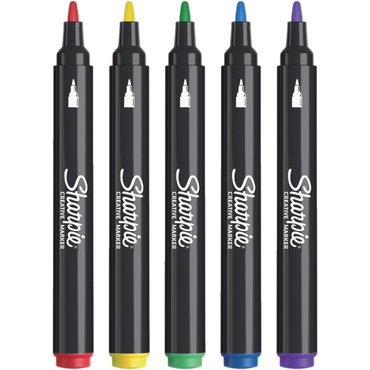 Sharpie Assorted Colors Water-Based Acrylic Bullet Tip Creative Markers (5-Pack)