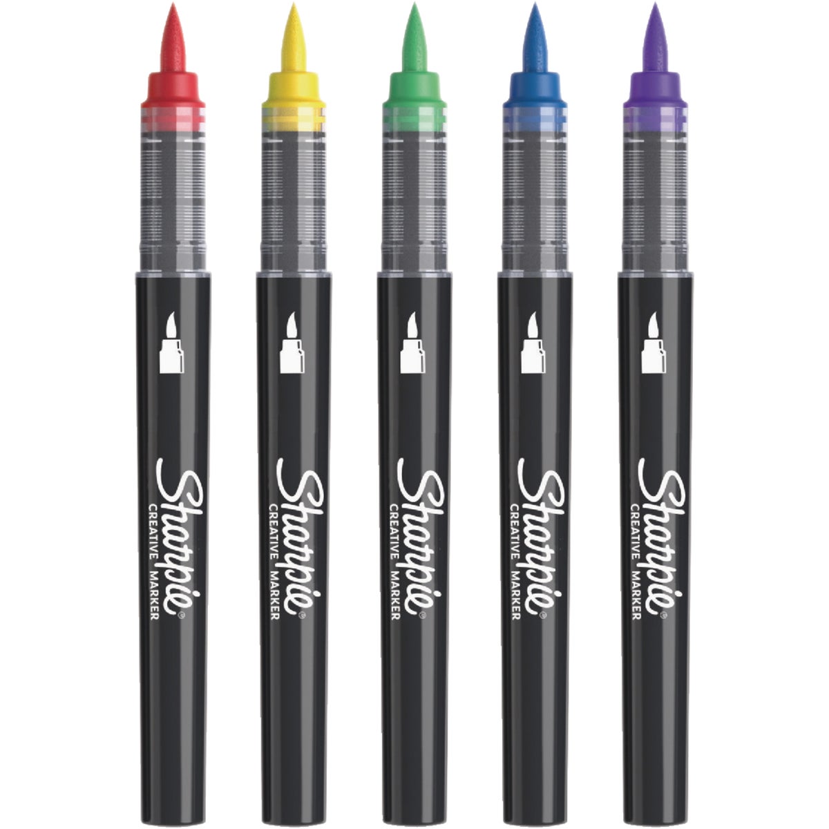 Sharpie Assorted Colors Water-Based Acrylic Brush Tip Creative Markers (5-Pack)