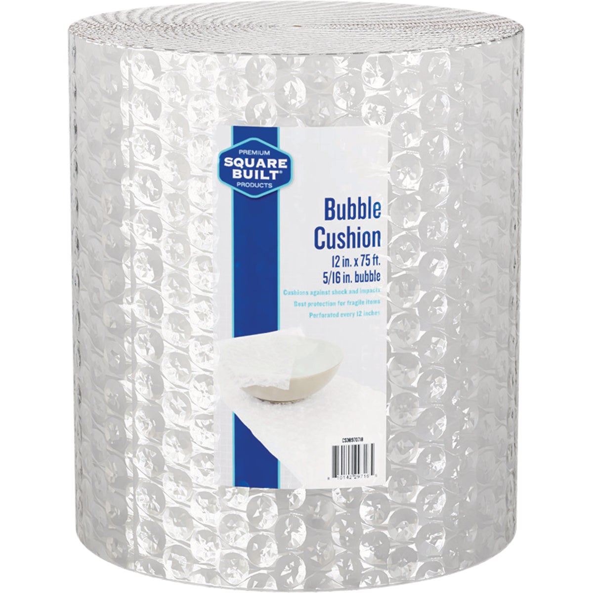 Square Built 12 In. x 75 ft. x  5/16 In. Thick Bubble Cushion Wrap