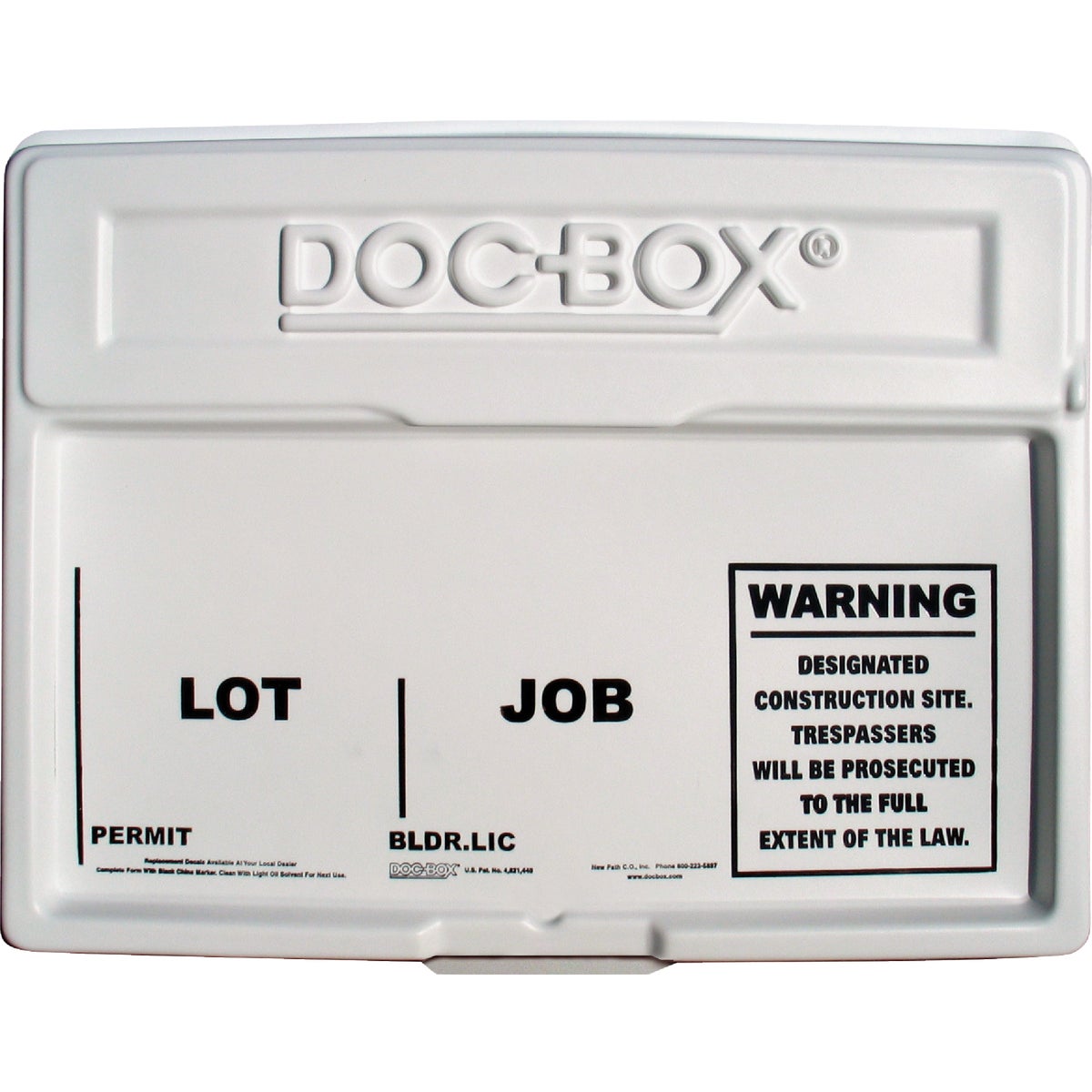 Doc-Box 21 In. x 27 In. x 4 In. Outdoor/Indoor Standard Posting Permit Box