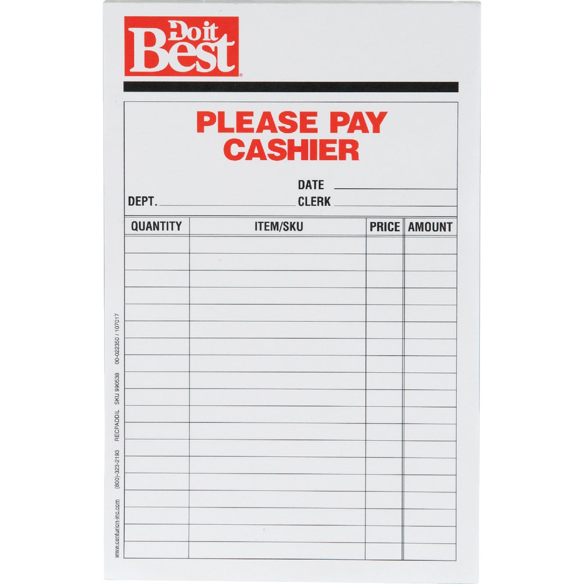 5.5X8.5 RECEIPT PAD 5/PK