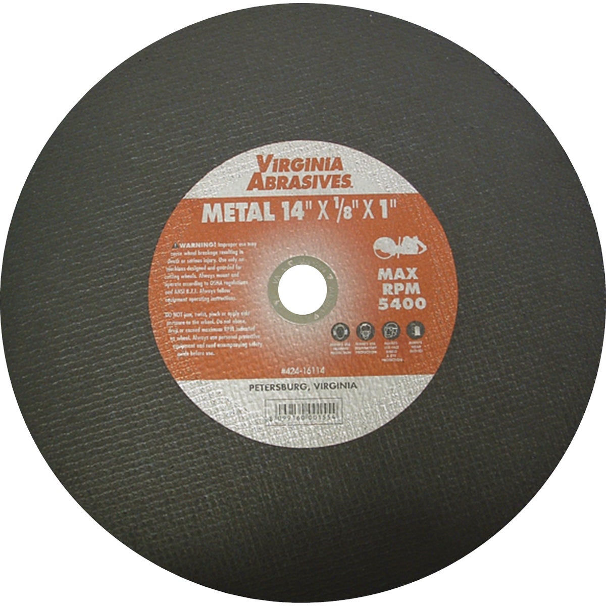 Virginia Abrasives 14 In. Abrasive Masonry Cut-Off Wheel